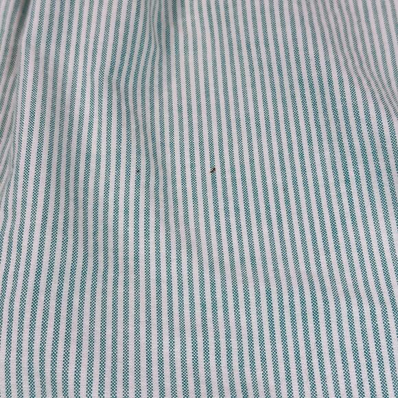 Hunt Club Shirt Mens Large Green White Stripe Embroidered Chest Cotton Button - Picture 10 of 10